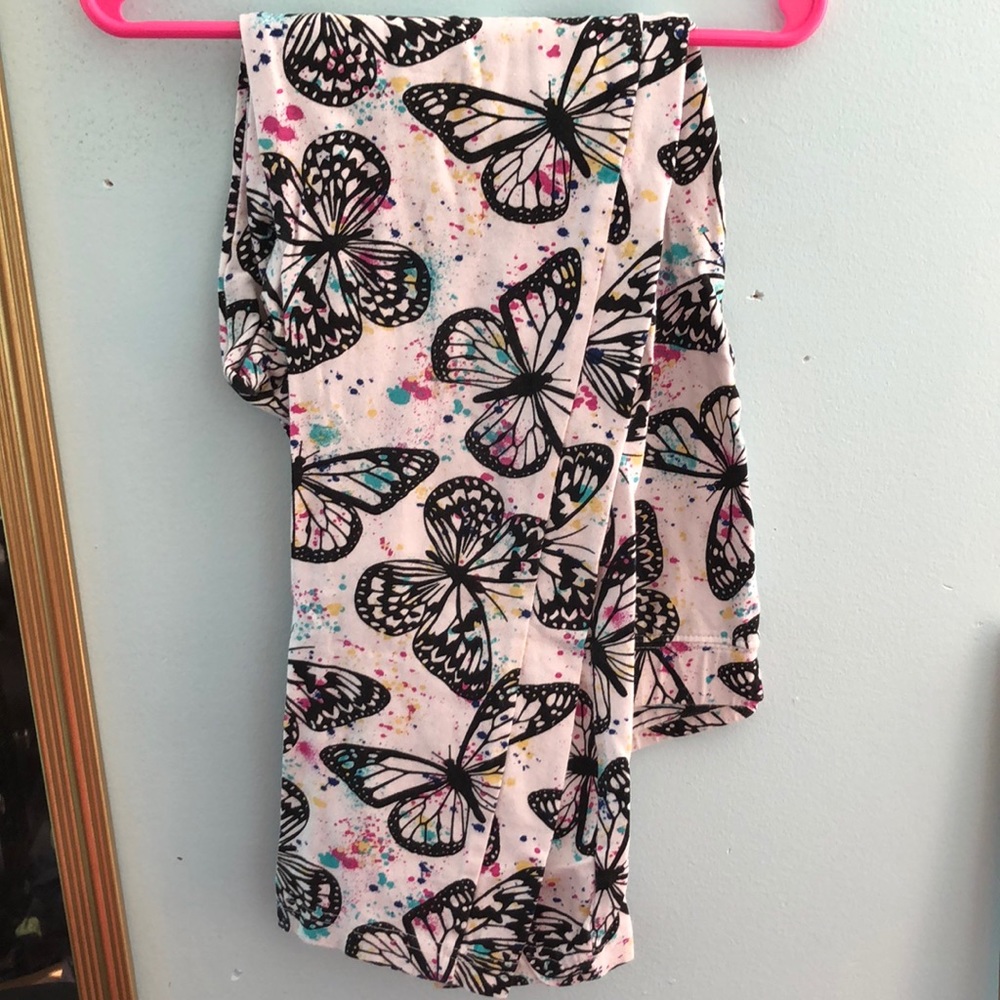 Multi colored butterfly leggings